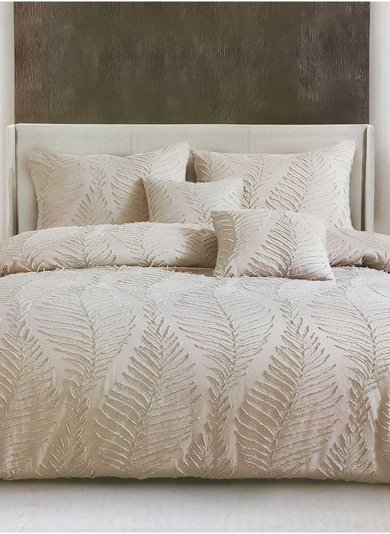 Family Bed Plain embroidered cotton quilt 3 pieces size 240 x 240 cm model 4105 from Family Bed 