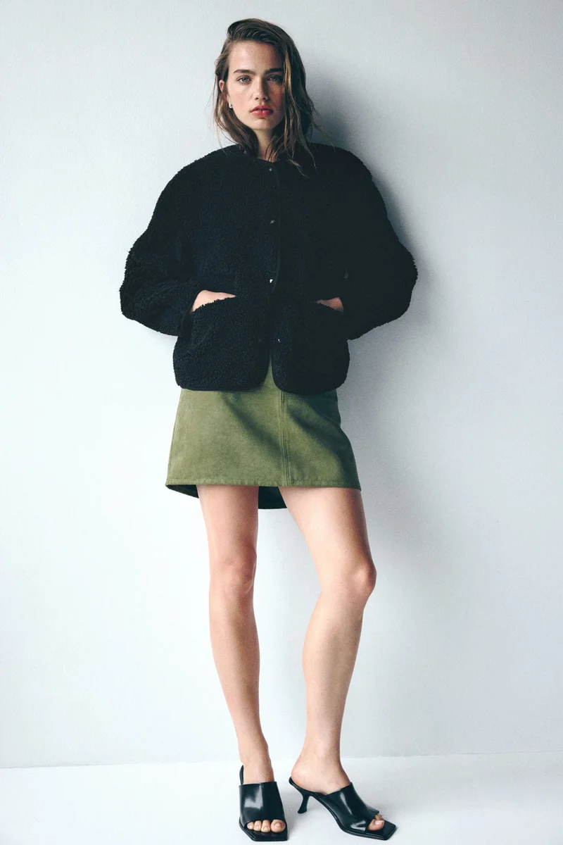 اتش اند ام جاكيت من نسيج تيدي