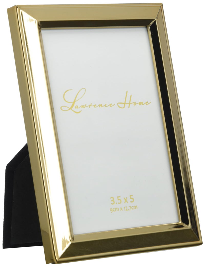Lawrence Frames 3x5 Gold Metal Classic Bevel Picture Frame