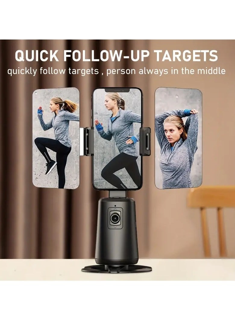 PiBlue - 360° Live Broadcast Light Filling Selfie Stick with AI Facial Recognition Tracking Stabilizer Panoramic Live Broadcast Light Filling Self Shot Stabilizer Anti-Dithering Facial Tracking Stabilizer - Image 1