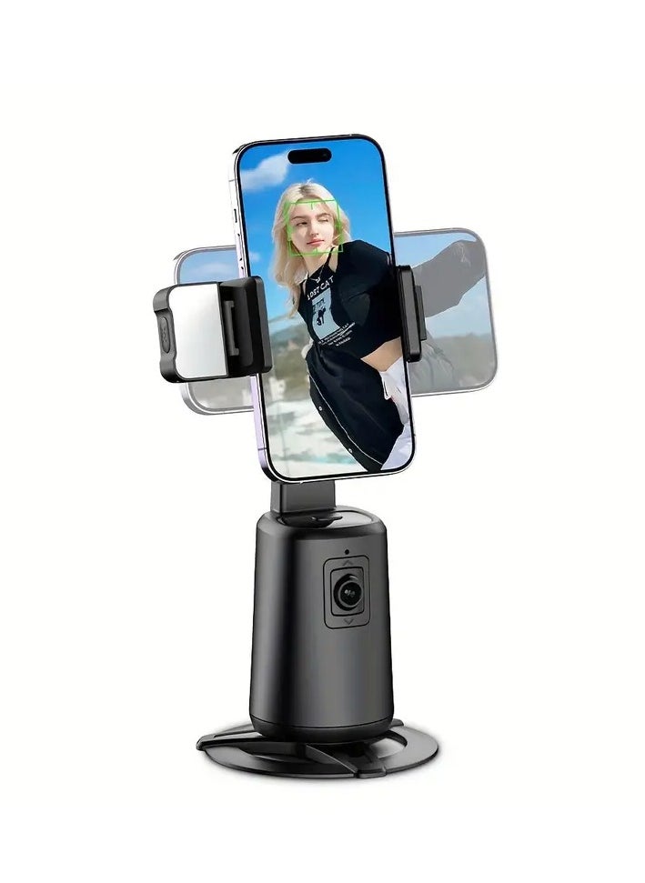 PiBlue - 360° Live Broadcast Light Filling Selfie Stick with AI Facial Recognition Tracking Stabilizer Panoramic Live Broadcast Light Filling Self Shot Stabilizer Anti-Dithering Facial Tracking Stabilizer - Image 1