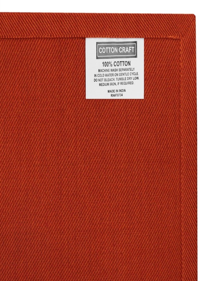 قطن كرافت مناديل قماشية قطنية لعيد الشكر - طقم من 12 منديل بلون الطين - مناديل قطنية ناعمة 100% مناسبة لفصل الخريف - مناديل يومية لحفلات العشاء والعطلات - متينة وقابلة لإعادة الاستخدام والغسل - 17×17 بوصة - Image 5