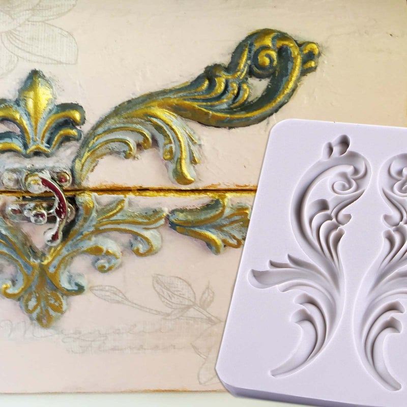 Xcake Lcook Baroque Fondant Border Mold  Relief Chocolate Silicone Cake Decor Candy Mould  for Birthday Wedding Cake Cupcake Decoration  Resin Clay  Plaster  Home Furniture Corner Border - Image 5