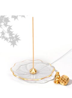 Y&D Incense Holder for Sticks Crystal Glass Burner Cherry Blossom Shape Three Different Types of Holes Ideal Meditation and Decoration  - Image 2