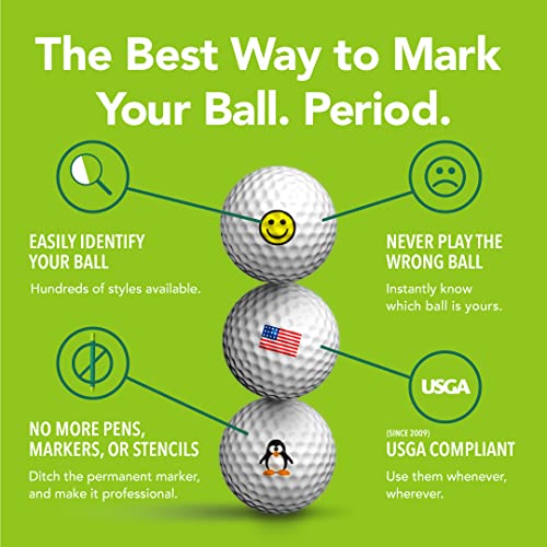 Golfdotz - USGA Rule Conforming Golf Ball Markers, Golf Ball Stickers for Marking Balls, No More Smearing from Stamps, Gifts for Golfers, Dads, and Retirees, (Palm Trees; 24-Count) - Image 3