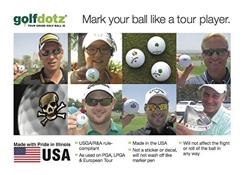 Golfdotz - USGA Rule Conforming Golf Ball Markers, Golf Ball Stickers for Marking Balls, No More Smearing from Stamps, Gifts for Golfers, Dads, and Retirees, (Palm Trees; 24-Count) - Image 5