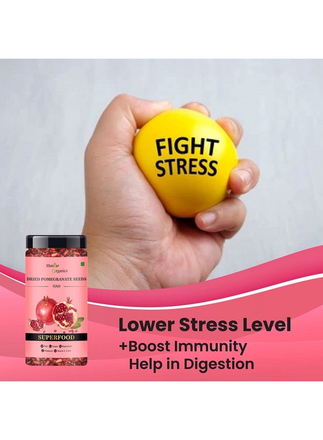 ManHar Organics Dried Pomegranate Seeds Jar 125g | Natural & Sun-Dried | Rich in Antioxidants & Fiber | Tangy & Flavorful | Anardana | Anar ke Beej for Cooking, Immunity Booster - Image 2