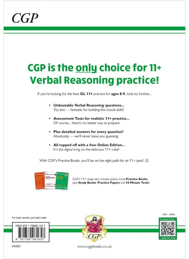 null - 11+ GL Verbal Reasoning Practice Book & Assessment Tests - Ages 8-9 (with Online Edition) - Image 1