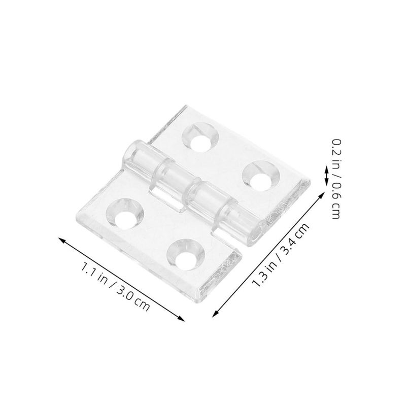 Acrylic Hinges 30x35mm Clear 2Pcs With Screws Nuts For Jewelry Wooden Box Cabinet - Image 3