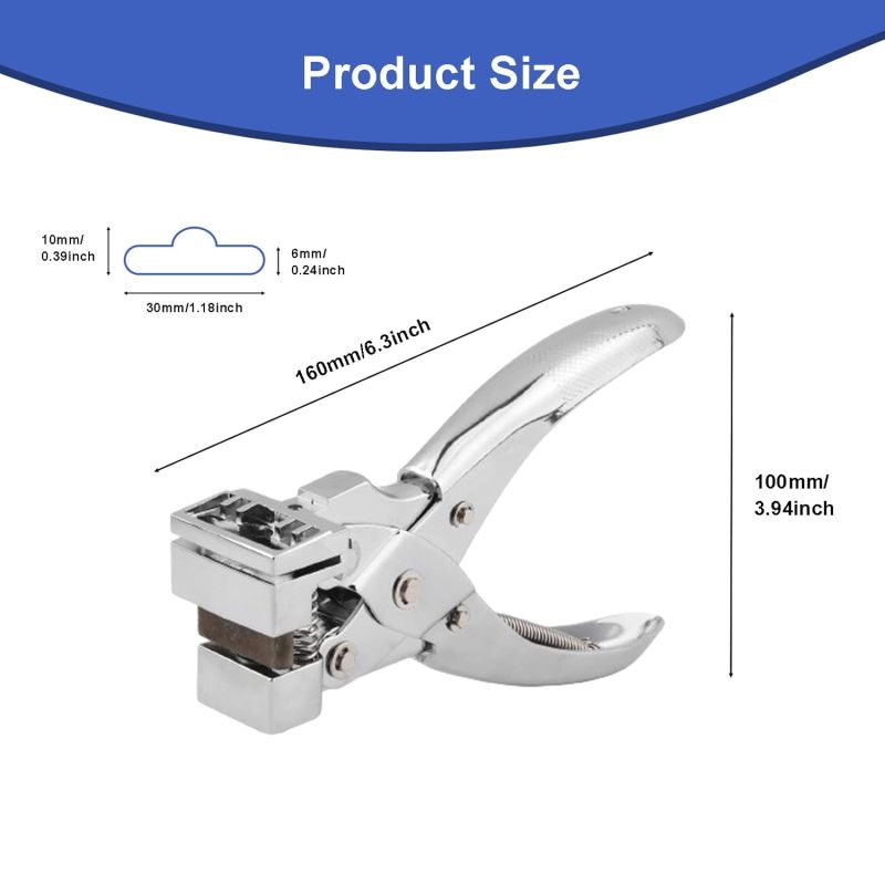 T-Slot Punch: 160 X 40 X 60 Mm Zinc Alloy Construction - Anti-Slip Handle, Fast Clean Punching, Compact Size for DIY Crafts, PVC Cards, Thin Cardboard, Office And Retail Use - Image 3