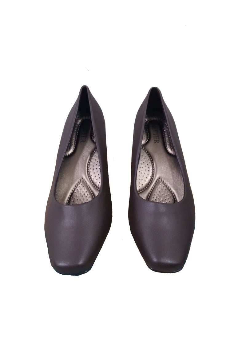 Better - Ladies Heel shoes Dark Brown Colour - Image 1