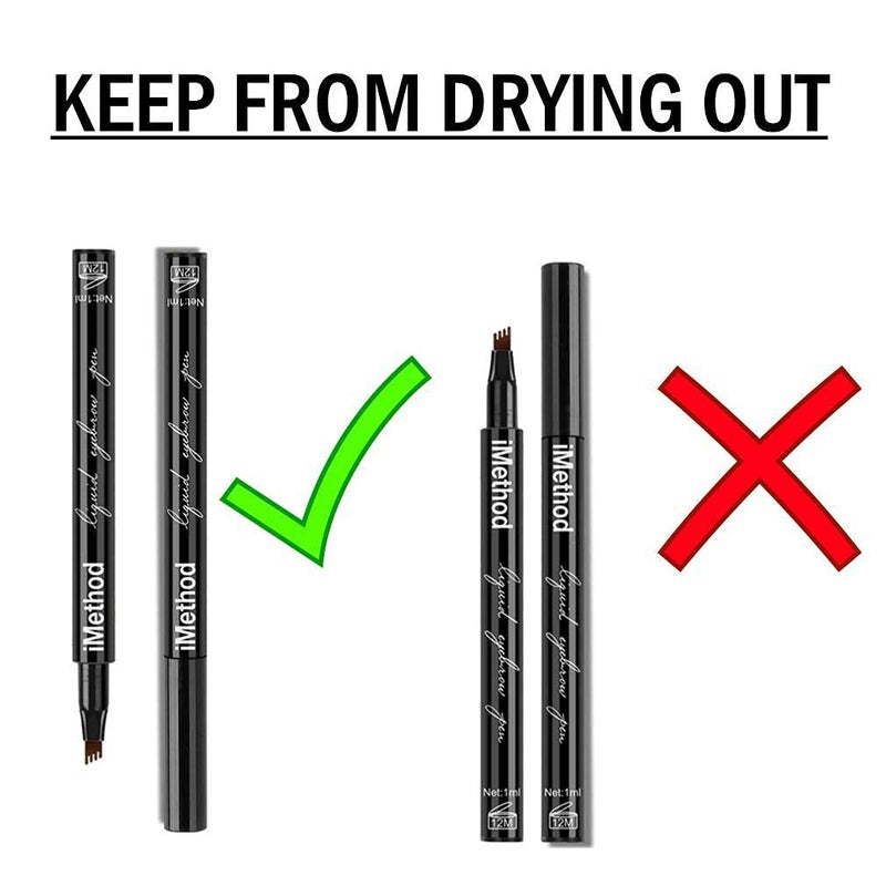 iMethod iMethod Eyebrow Pen - iMethod Eyebrow Pencil with a Micro-Fork Tip Applicator Creates Natural Looking Brows Effortlessly and Stays on All Day, Black - Image 5
