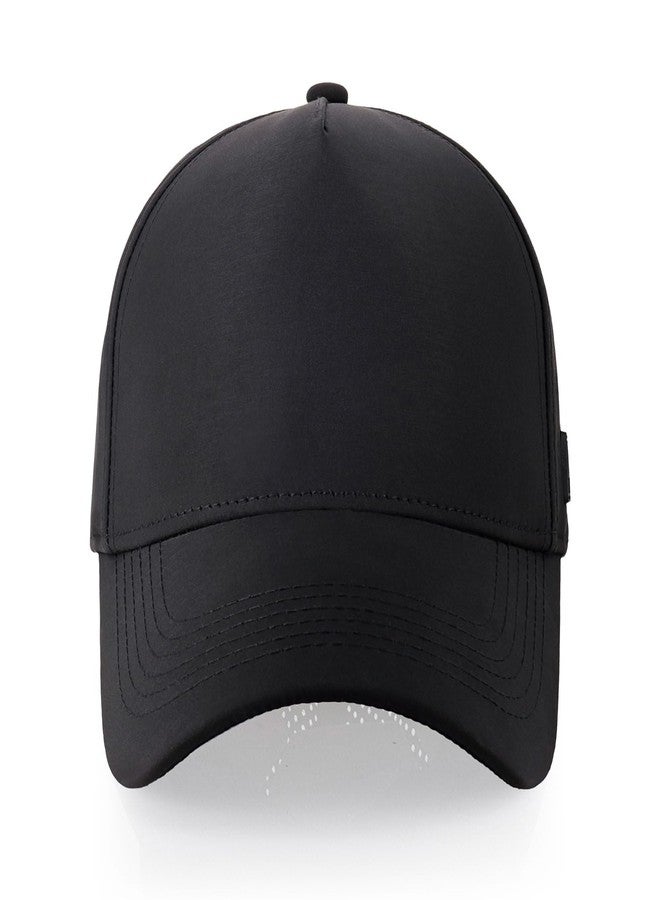 CHOK.LIDS Waterproof Ball Cap Cooling Mesh Running Baseball Cap Breathable Quick Dry Outdoor Sport Fitted Hat for Men Women (Black) - Image 2