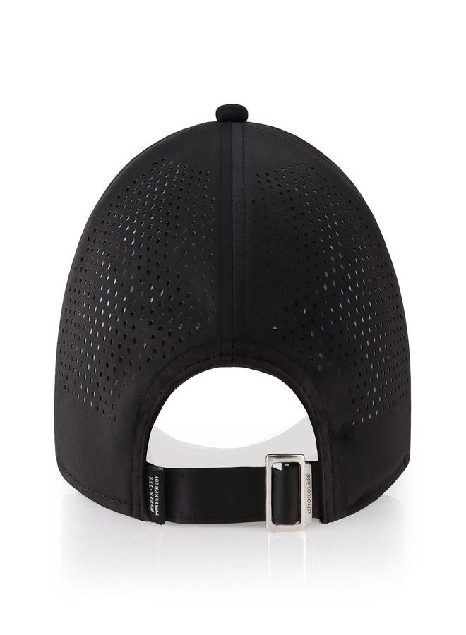 CHOK.LIDS Waterproof Ball Cap Cooling Mesh Running Baseball Cap Breathable Quick Dry Outdoor Sport Fitted Hat for Men Women (Black) - Image 3