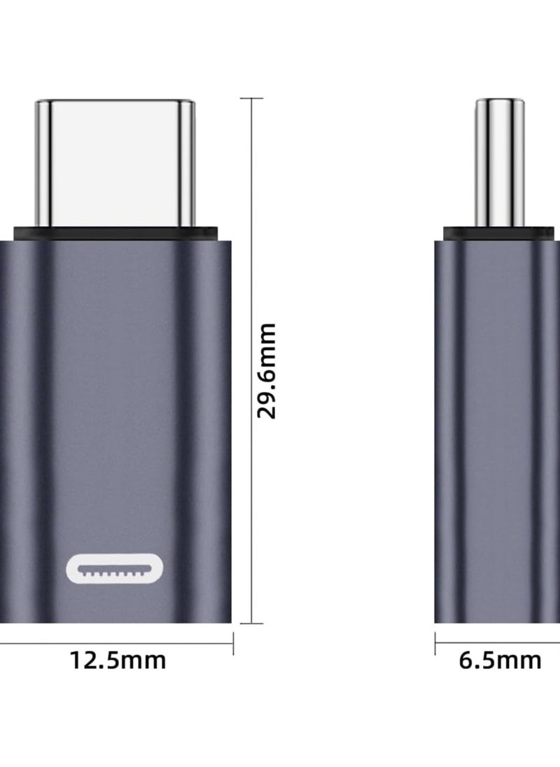 erorex - USB-C Male to Lightning Female Adapter, 3 Pack Type C to Lightning Connector with PD Fast Charging and Data Transfer for iPhone 15/15 Plus/15 Pro/15 Pro Max,iPad Air, White + Siliver + Black - Image 1