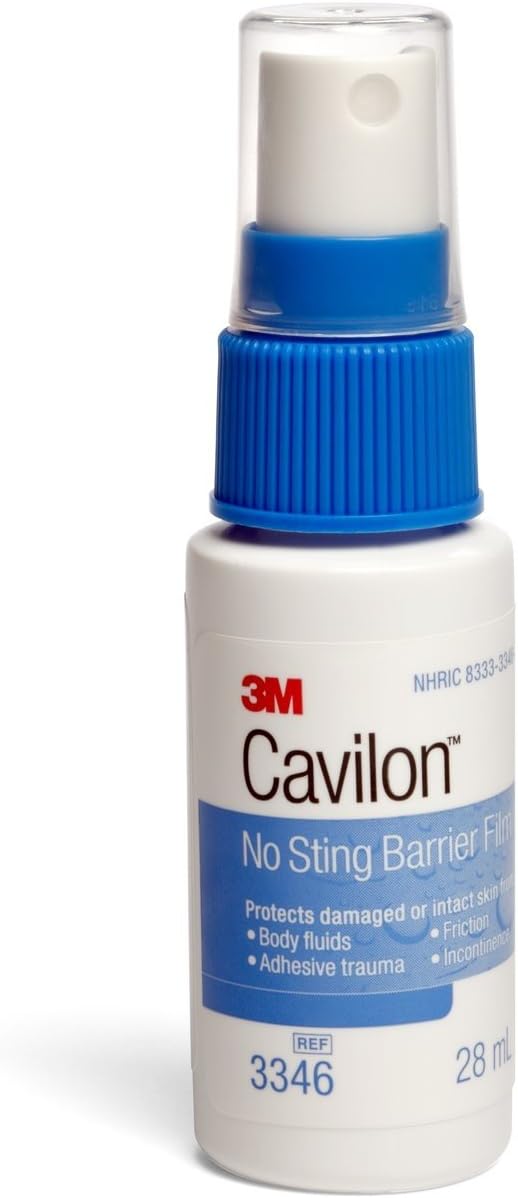 3m Cavilon No-Sting Barrier Film, Gentler Way to Protect Skin From Body Fluids, Adhesives, and Friction, Alcohol Free Barrier Film, Hypoallergenic and Latex Free, 28 ml Pump Spray