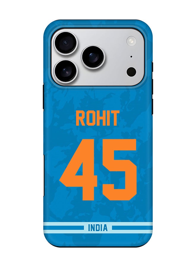 Stylizedd Tough Pro Magnetic Case for iPhone 17 Pro, Dual Layer hybrid PC + TPU Mobile Cover Matte - India Rohit Sharma, Jersey No 45