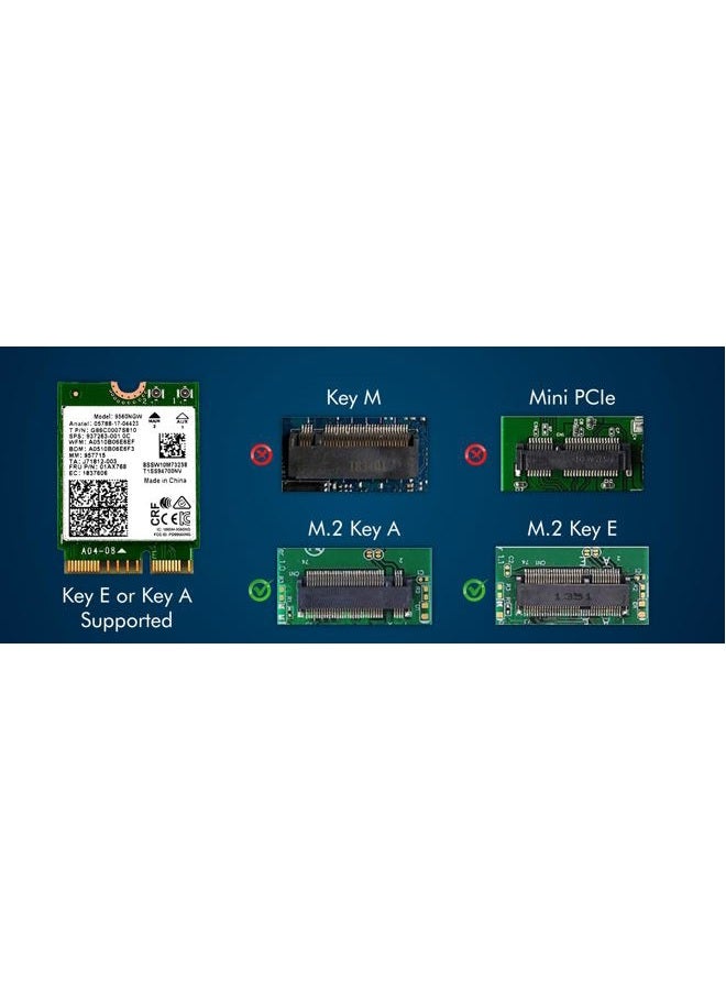 HighZer0 Electronics 9560NGW WiFi Card for Intel, Wireless-Network Card 9560AC, AC 9560, M.2 2230, 2X2 Ac+Bt, Gigabit, No Vpro NGFF Key E (M2:CNVio) - Image 3