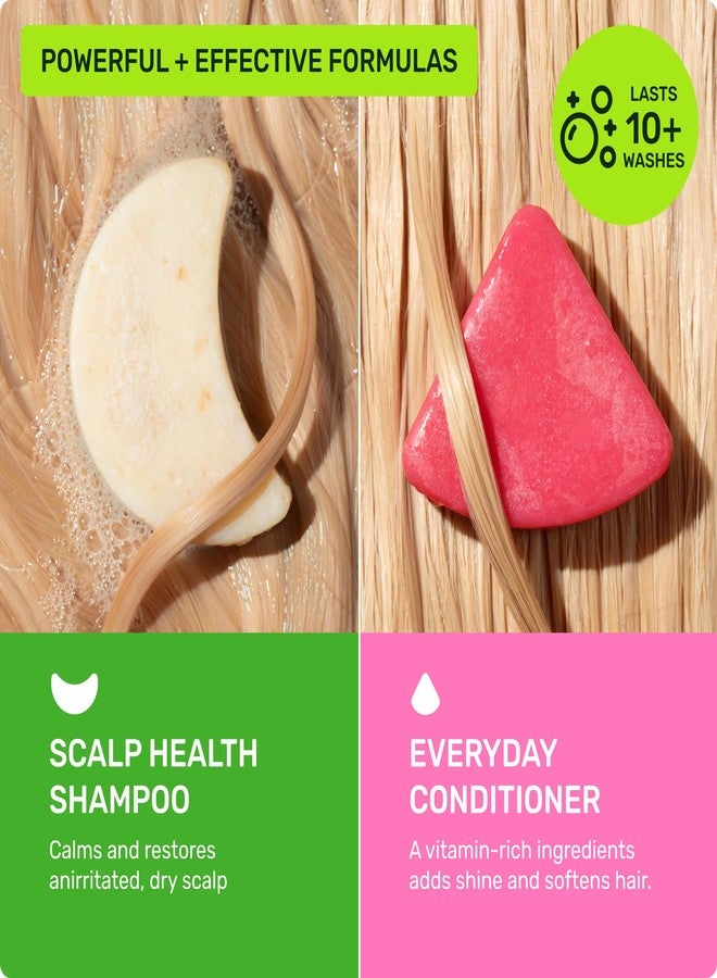 Ethique Beauty Mini Sampler Solid Shampoo & Conditioner Bar Set - Scalp Health Shampoo for itchy, dry, flakey scalps with Oatmeal - Image 2