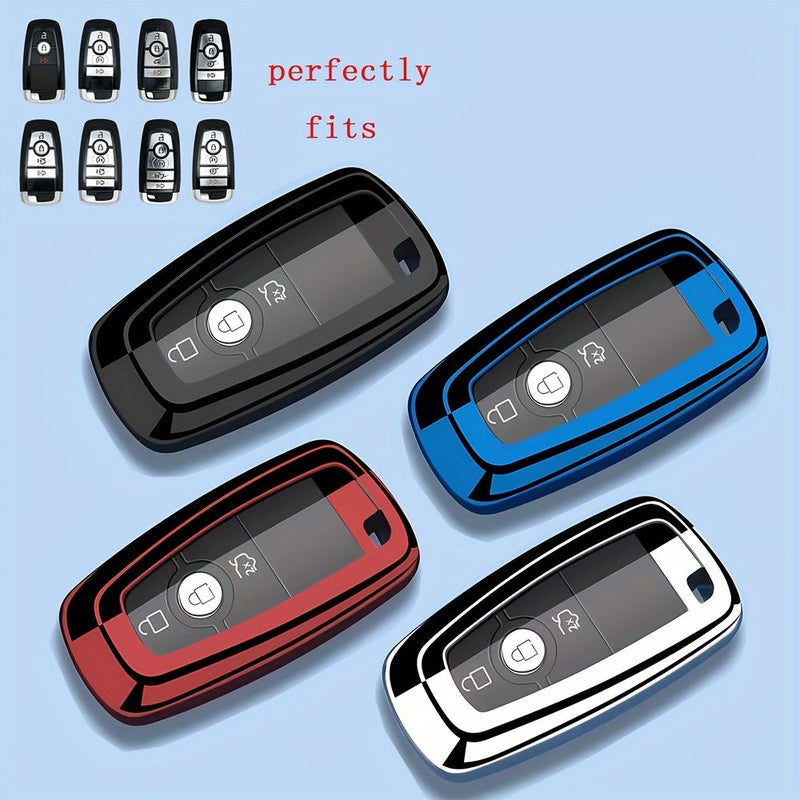 For Ford Car Key Fob Cover Platinum Silvery TPU Case - Image 1