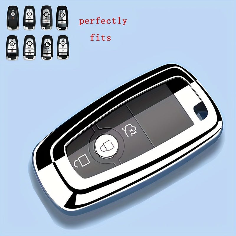 For Ford Car Key Fob Cover Platinum Silvery TPU Case - Image 5
