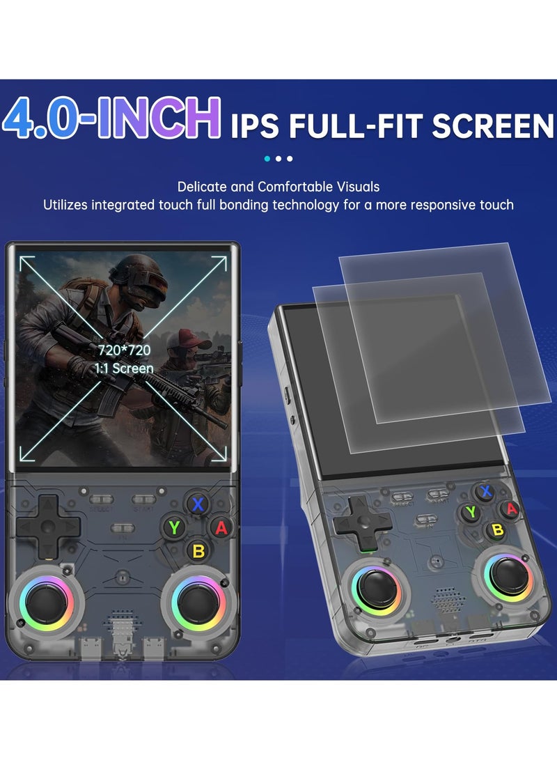 جوشبيرغ وحدة تحكم ألعاب محمولة R36 Ultra Retro جديدة ومُحسّنة لعام 2025، وحدة تحكم ألعاب فيديو صغيرة بسعة 128 جيجابايت، محملة بأكثر من 30,000 لعبة كلاسيكية، تتميز بشاشة IPS مقاس 4 بوصات، وتدعم أكثر من 25 محاكيًا، ونظام Linux - أسود - Image 3