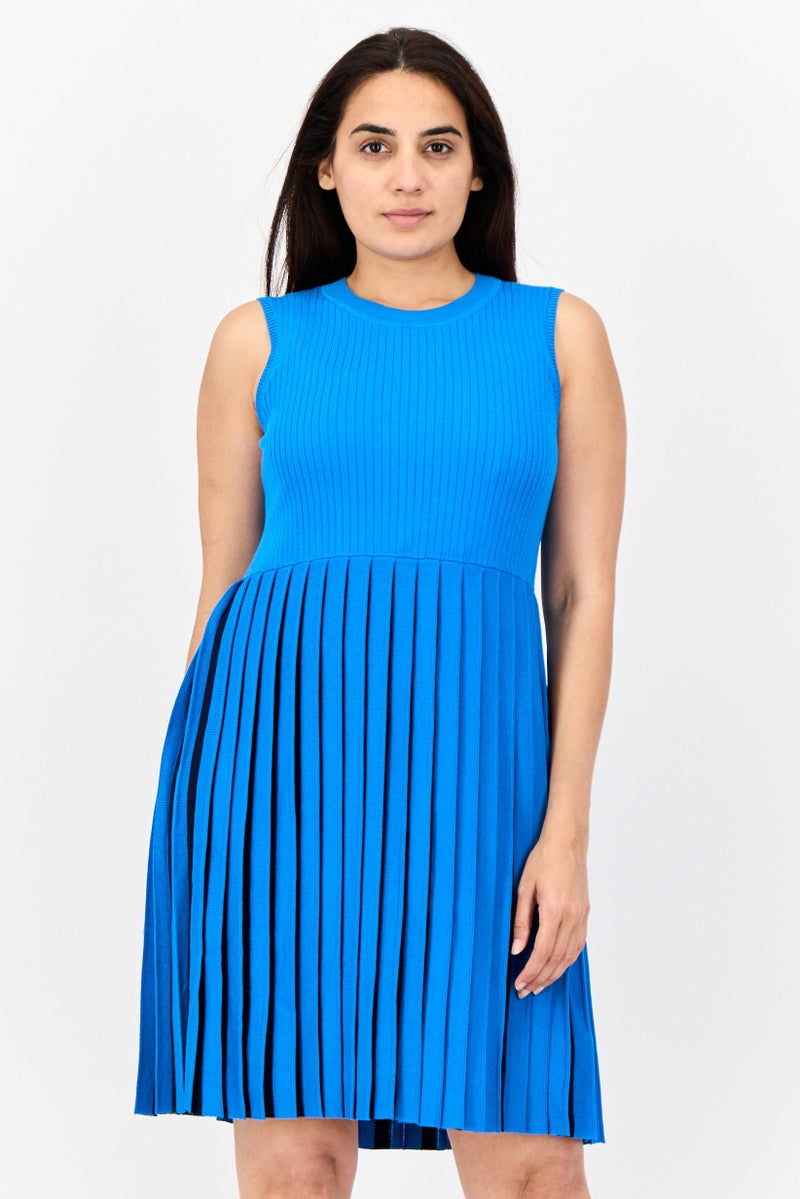 ESPRIT فستان ميني كاجوال بليسيه للنساء، أزرق - Image 1