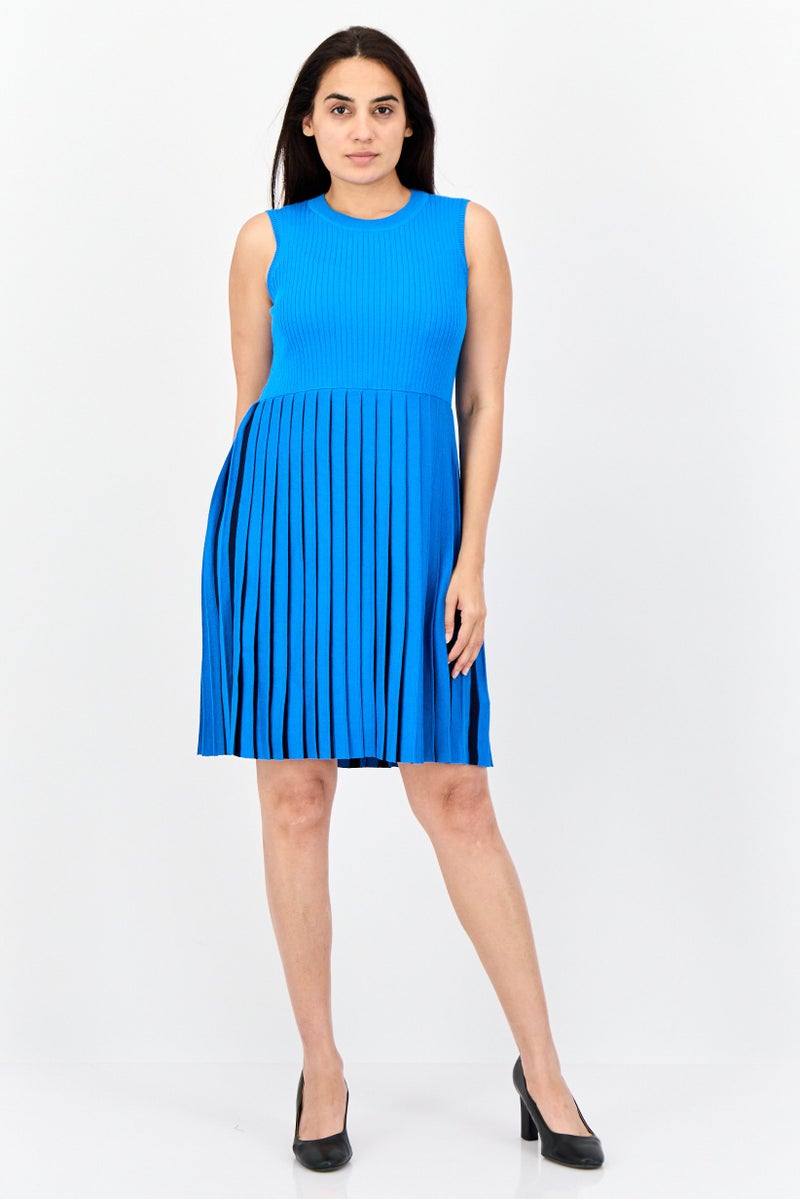 ESPRIT فستان ميني كاجوال بليسيه للنساء، أزرق - Image 3