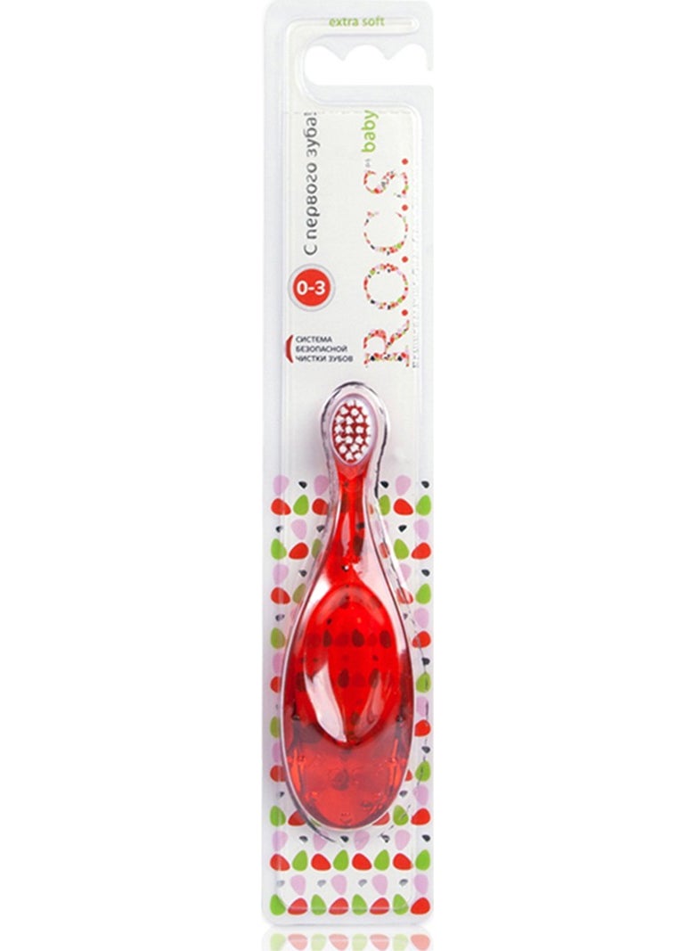 Rocs Baby 0-3 Years Old Baby Toothbrush - Red 