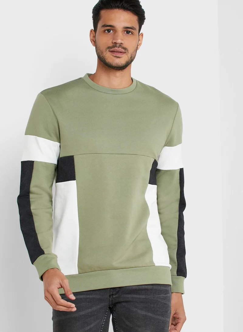 Only & Sons Mdustin Color Block Sweatshirt