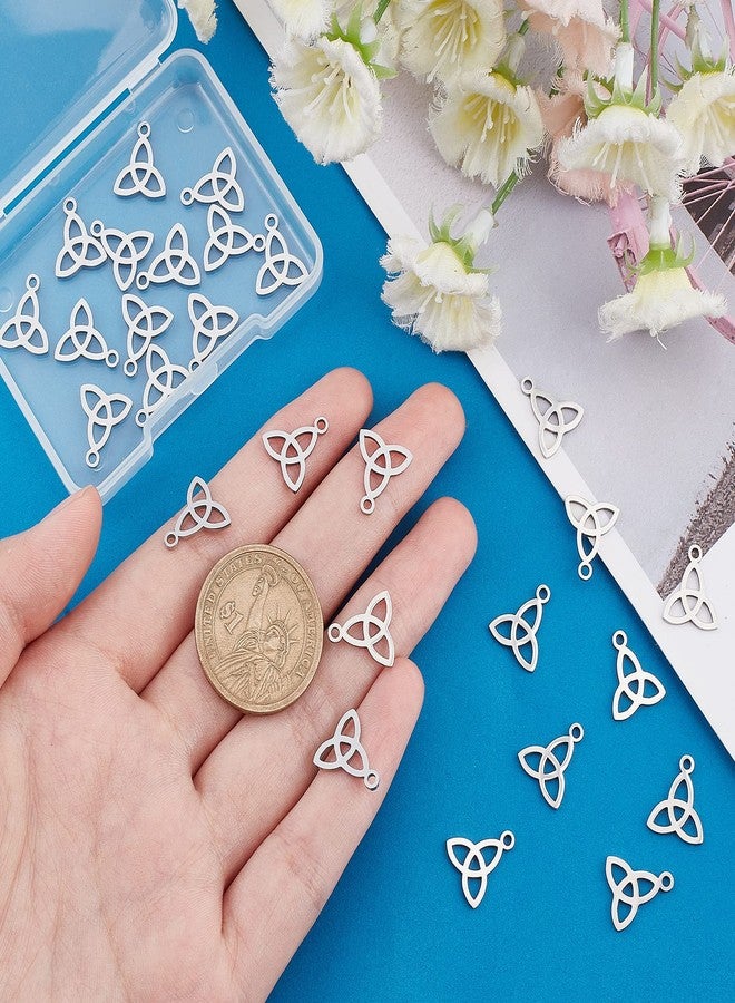 UNICRAFTALE 30Pcs Pendant Triquetra Pendant Trinity Necklace Charms 304 Stainless Steel Pendants Knot Jewelry Pendant Trinity Knot Charms Earring Pendants for Jewelry Making 13.3mm - Image 2
