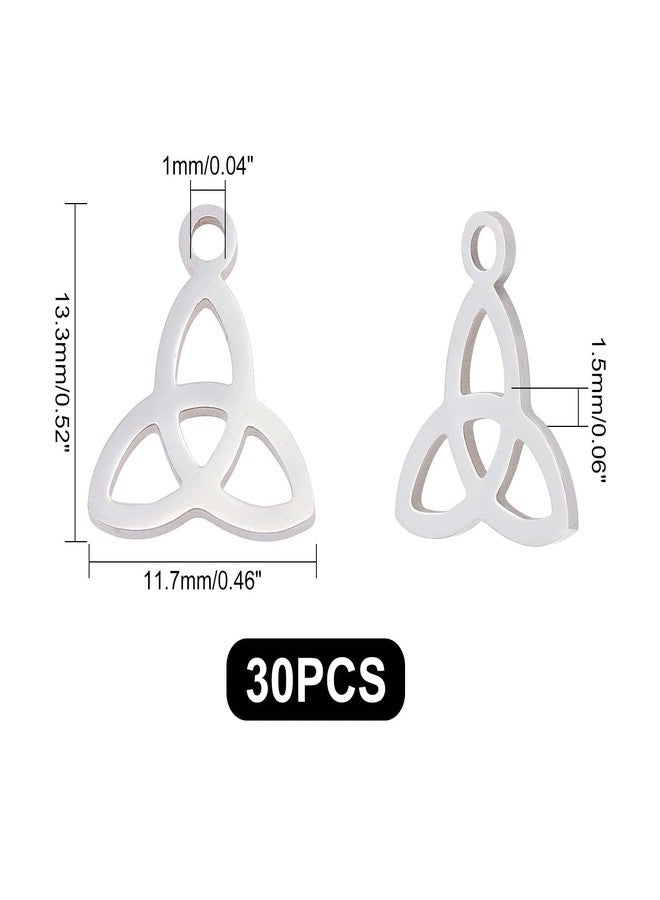 UNICRAFTALE 30Pcs Pendant Triquetra Pendant Trinity Necklace Charms 304 Stainless Steel Pendants Knot Jewelry Pendant Trinity Knot Charms Earring Pendants for Jewelry Making 13.3mm - Image 5
