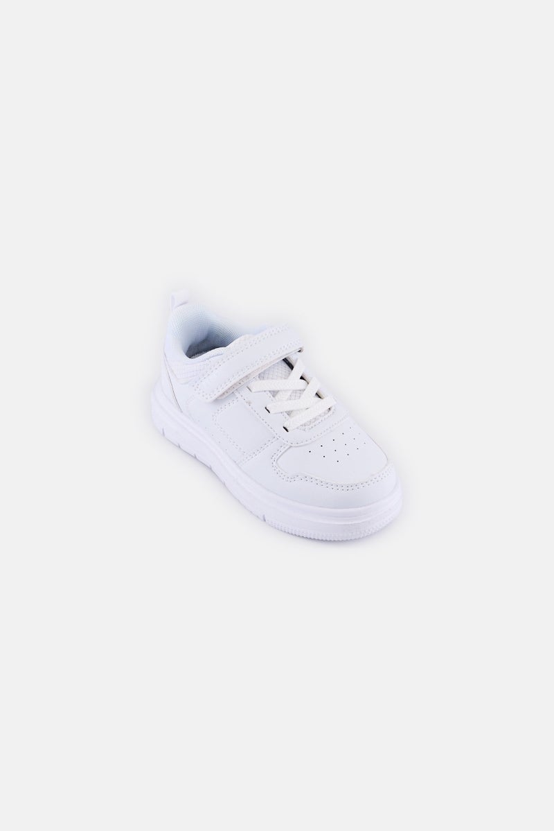 RBX Toddlers Girls Velcro Closure School Shoes, White - Image 1