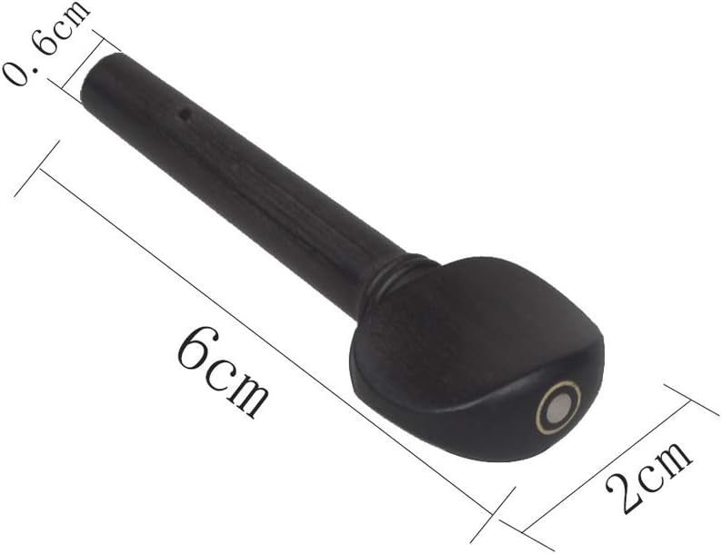 lasenersm 4 Pieces 3/4 Size Violin Tuning Pegs Fiddle Tuning Peg Ebony String Tunning Pegs Replacement Accessory, Black - Image 2