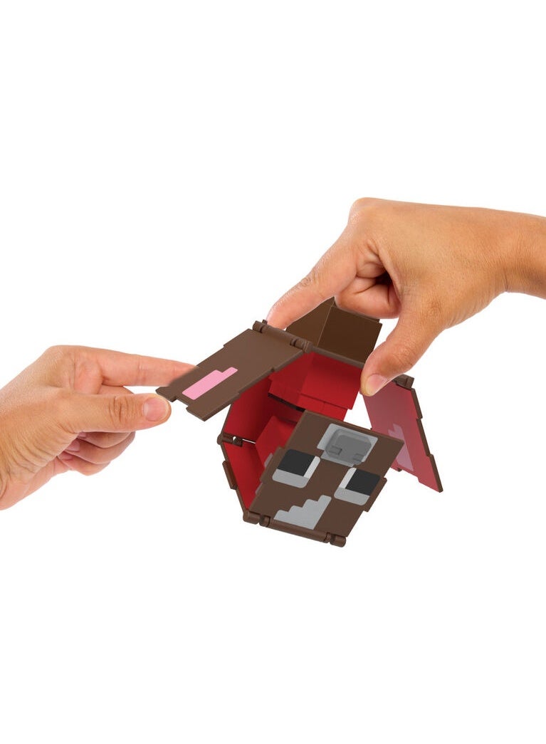 MINECRAFT Flippin' Figs 2-in-1 Mooshroom + Cow Figure - Image 4