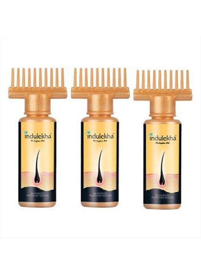 INDULEKHA زيت العناية بالشعر الكامل إندوليكا برينغا 100 مل (عبوة من 3) - Image 1