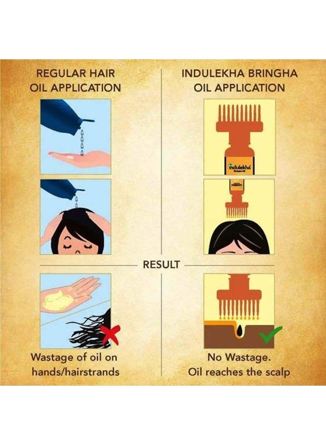 INDULEKHA زيت العناية بالشعر الكامل إندوليكا برينغا 100 مل (عبوة من 3) - Image 3