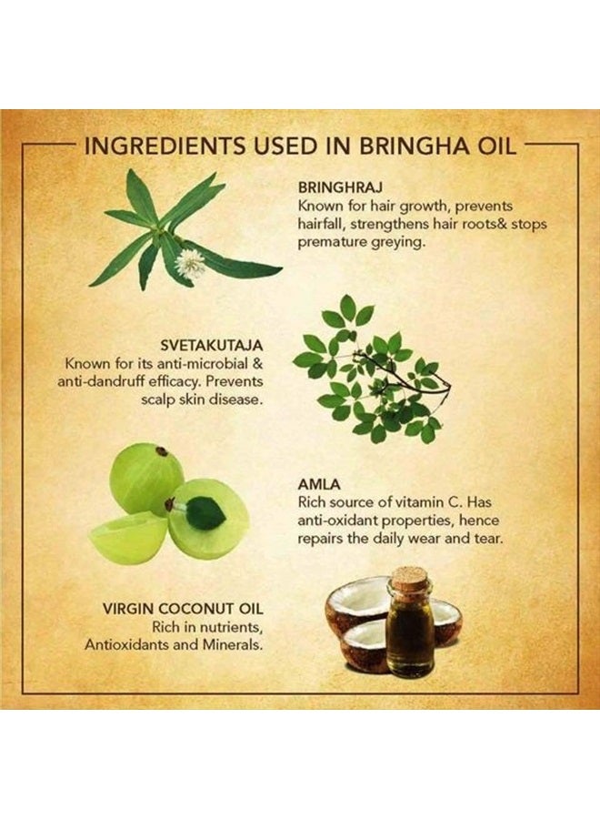 INDULEKHA زيت العناية بالشعر الكامل إندوليكا برينغا 100 مل (عبوة من 3) - Image 5