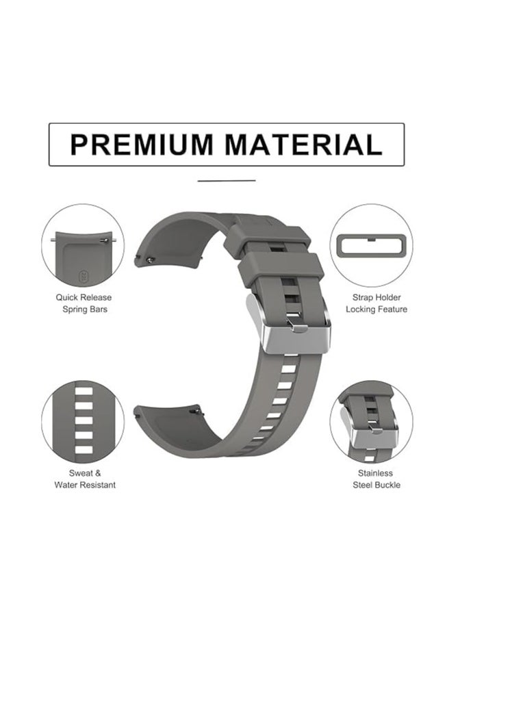 Generic Silicone Buckle Bands 22MM Strap For Samsung galaxy watch3 45mm /galaxy 46mm/Gear S3/Huawei watch GT3 46MM/GT2E/GT2 Pro/GT GT2 46MM/ Honor Magic Watch2 46mm/Amazfit GTR 4/GTR3  - Image 3