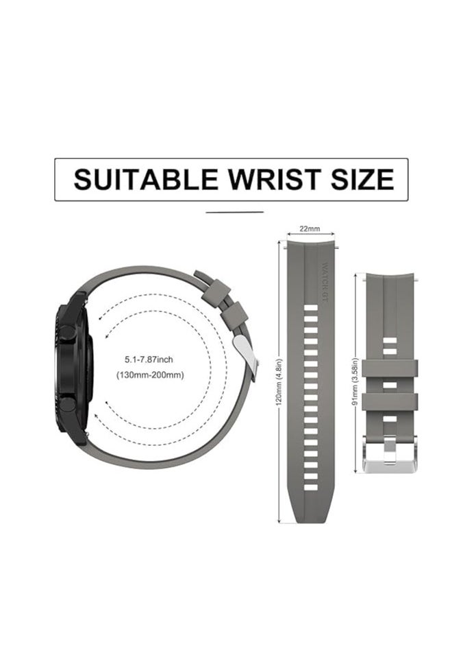 Generic Silicone Buckle Bands 22MM Strap For Samsung galaxy watch3 45mm /galaxy 46mm/Gear S3/Huawei watch GT3 46MM/GT2E/GT2 Pro/GT GT2 46MM/ Honor Magic Watch2 46mm/Amazfit GTR 4/GTR3  - Image 4