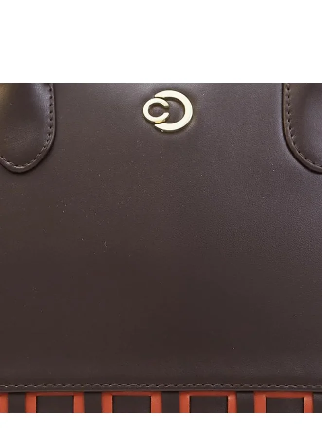CAPRESE Caprese ZETA SATCHEL MEDIUM CHOCOLATE QUILTED WOMEN'S HANDBAG