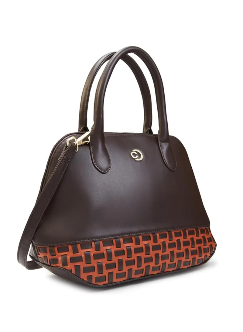 CAPRESE Caprese ZETA SATCHEL MEDIUM CHOCOLATE QUILTED WOMEN'S HANDBAG