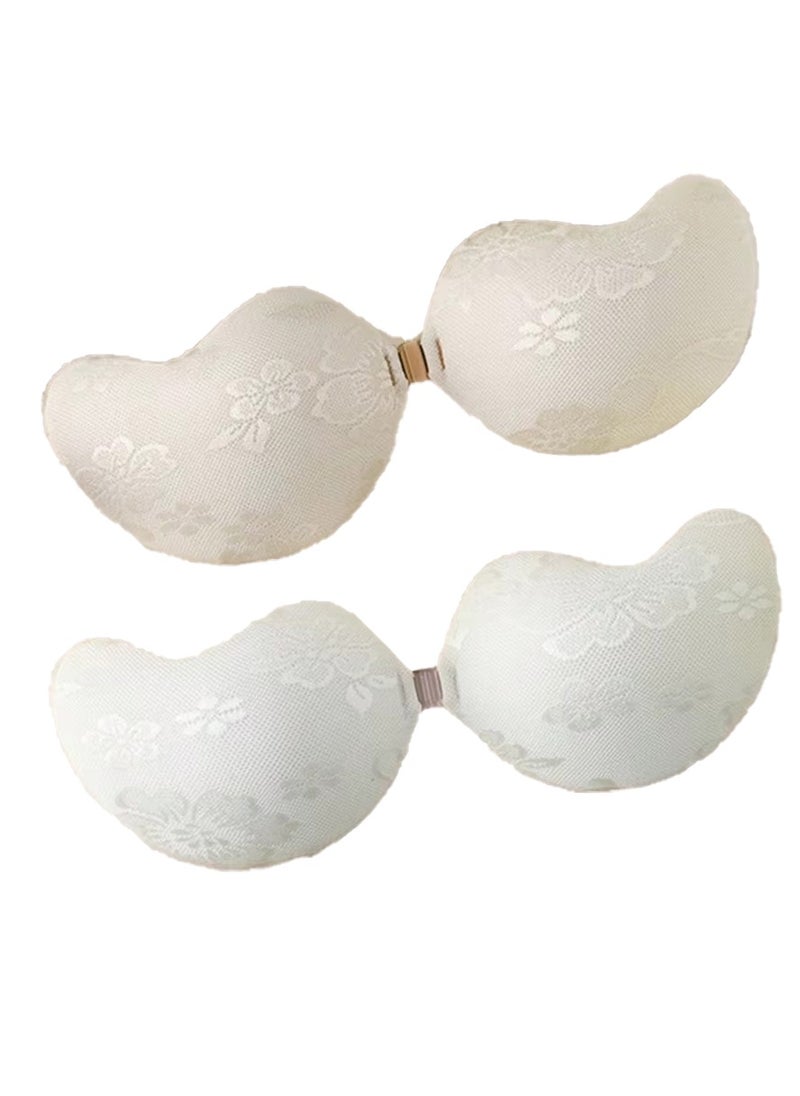 Jomo Store - Push Up Self Adhesive Silicone Bra with Front Closure – Strapless, Invisible Design with Outer Lace Cups - Image 1