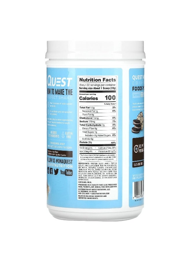 QUEST NUTRITION - Quest Nutrition, Protein Powder, Cookies & Cream, 1.6 lb (726 g) - Image 1
