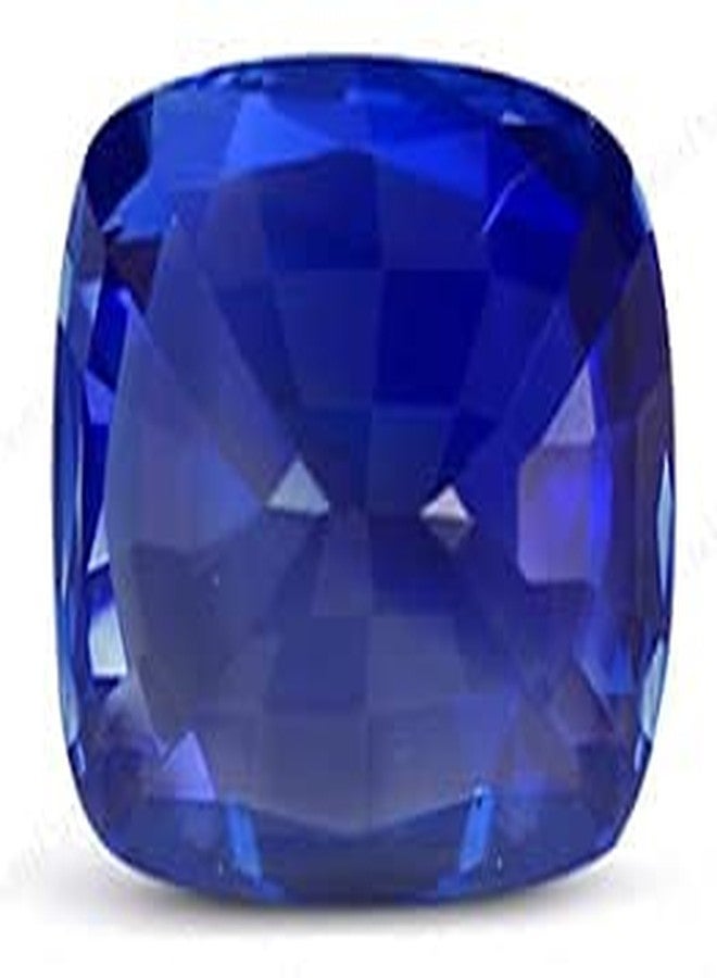 GEMS RIVER Ceylon Blue Sapphire Neelam 6.25 Carat Natural Gemstone Lab-Certified Unheated Untreated AAA++ Natural Quality Gemstone (M212) - Image 3