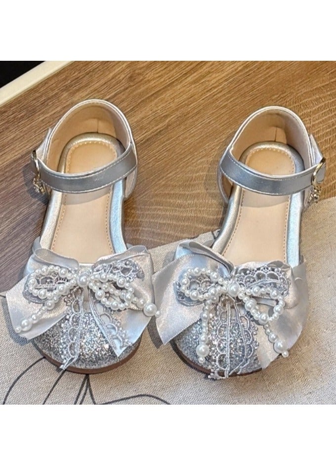 Sparkling Bow Crystal Princess Shoes - Image 4