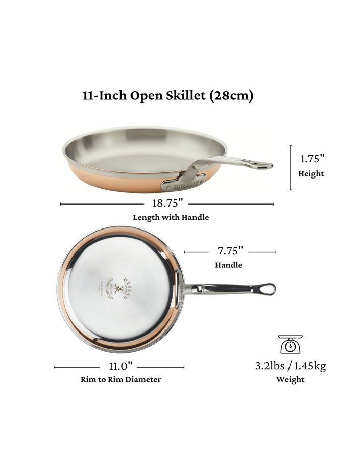Hestan CopperBond Collection - 100% Pure Copper Frying Pan, Induction Cooktop Compatible, 11-Inch - Image 2
