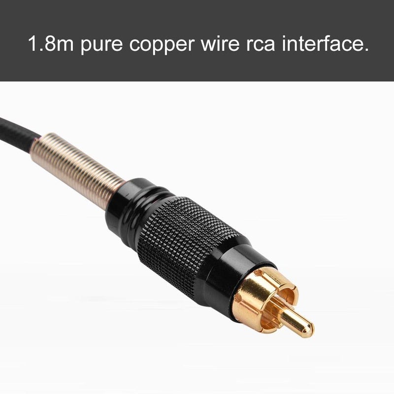 كلاراكو سلك وشم احترافي بطول 1.8 متر، سلك نحاسي، مزود طاقة للوشم RCA، متين ومقاوم، متوفر بـ 7 ألوان (أسود). - Image 2