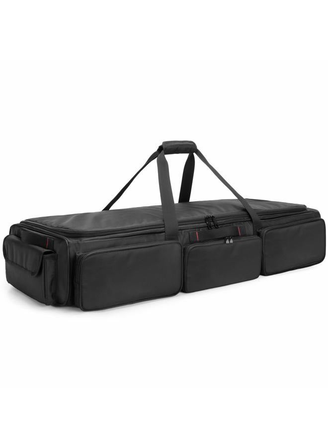 SAMDEW Underseat Storage Bag Fit for SuperCrew Cab, Truck Under Seat Organizer with 4 Detachable Inner Dividers & Anti-Slip Bottom for Full Size Trucks, Black - Image 1
