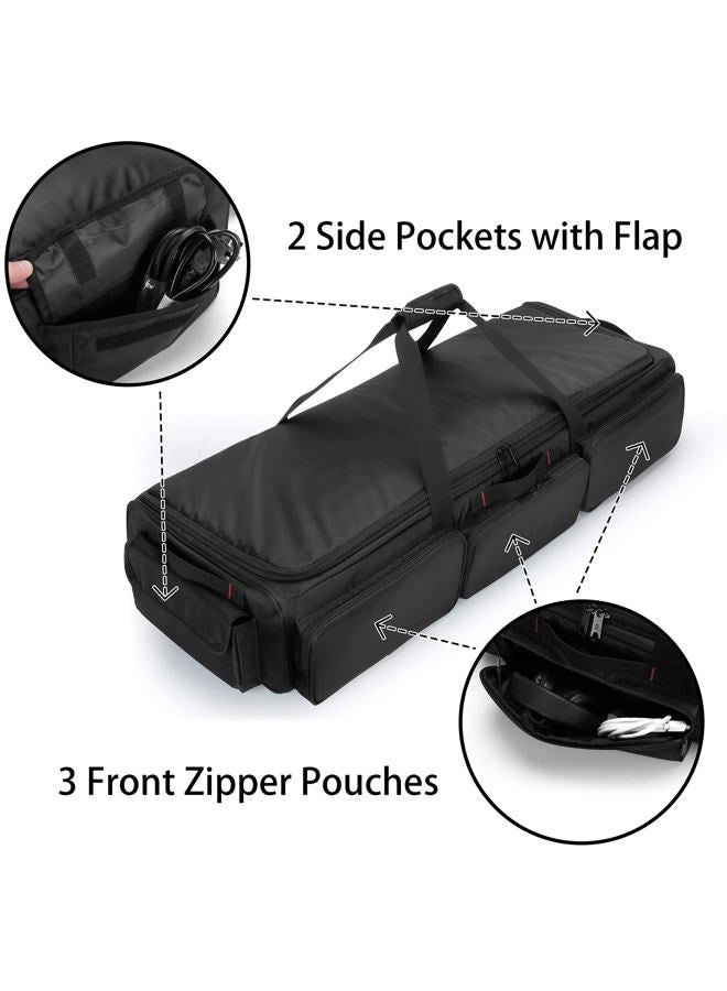 SAMDEW Underseat Storage Bag Fit for SuperCrew Cab, Truck Under Seat Organizer with 4 Detachable Inner Dividers & Anti-Slip Bottom for Full Size Trucks, Black - Image 5